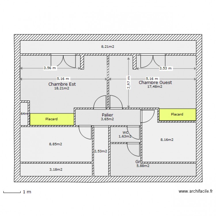 Cornouaille etage v2. Plan de 0 pièce et 0 m2