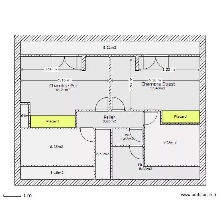 Cornouaille etage v2. Plan de 