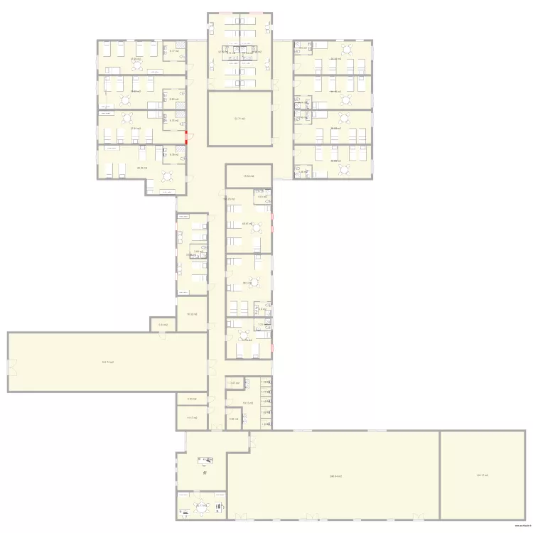 B&acirc;timent principal apr&egrave;s modif. Plan de 