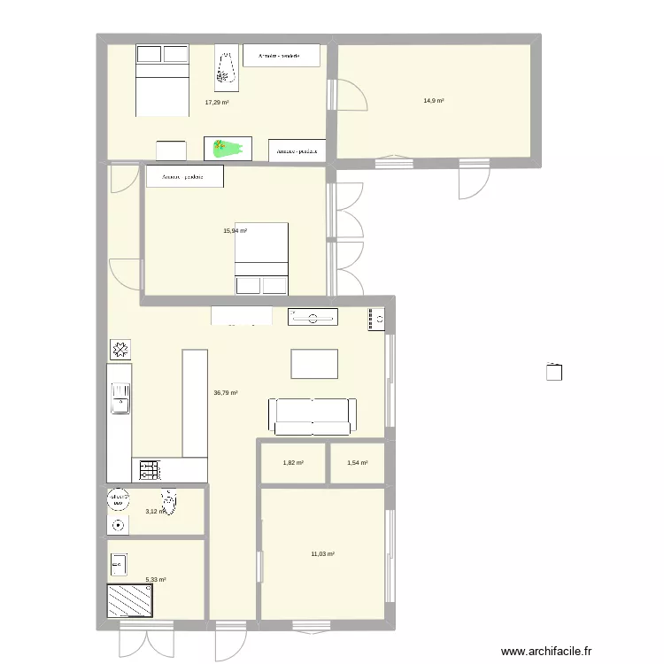maison 2. Plan de 