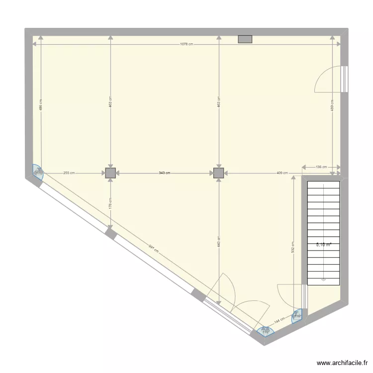 LOCAL COMMERCIAL STALINGRAD RDC. Plan de LOCAL COMMERCIAL STALINGRAD RDC. Plan de