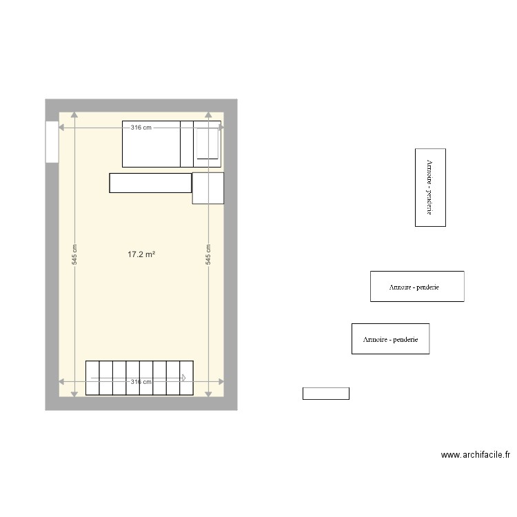 EX chambre Hector. Plan de 0 pièce et 0 m2