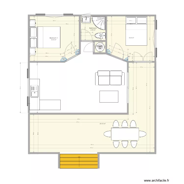 Maison 3. Plan de 