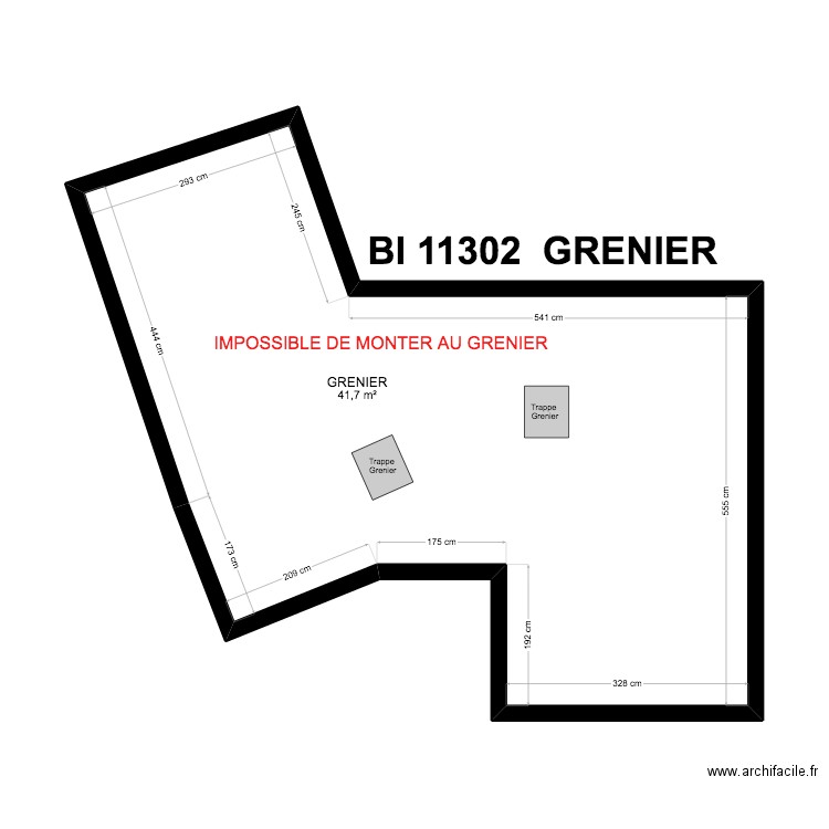 BI 11302. Plan de 21 pièces et 201 m2