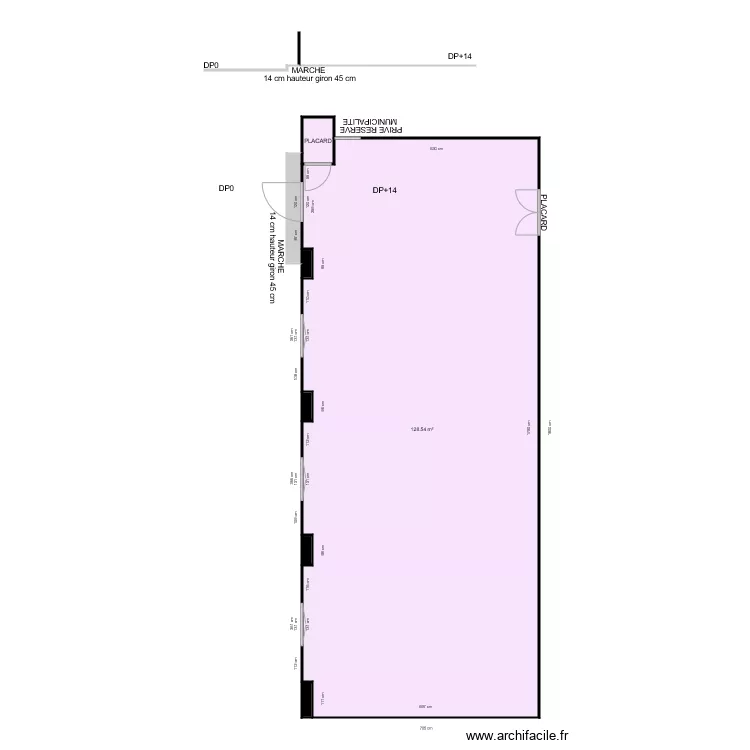 Salle Annexe Le Prieur&eacute; des Nobis. Plan de 