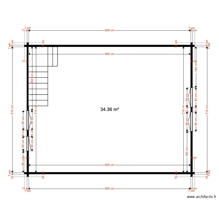 Etage Chalet 34 M Devis . Plan de 0 pièce et 0 m2