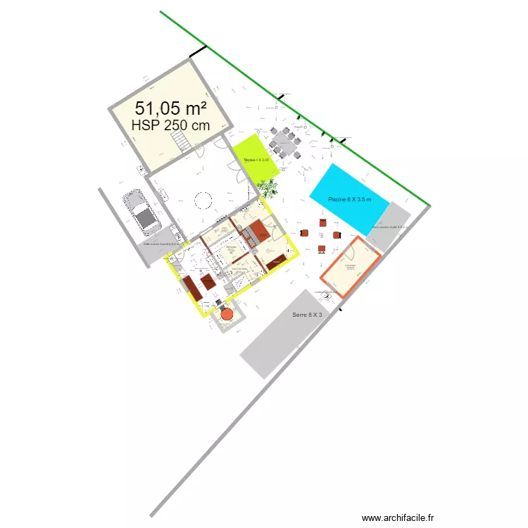 extension projet22 avec plan cadastre. Plan de 