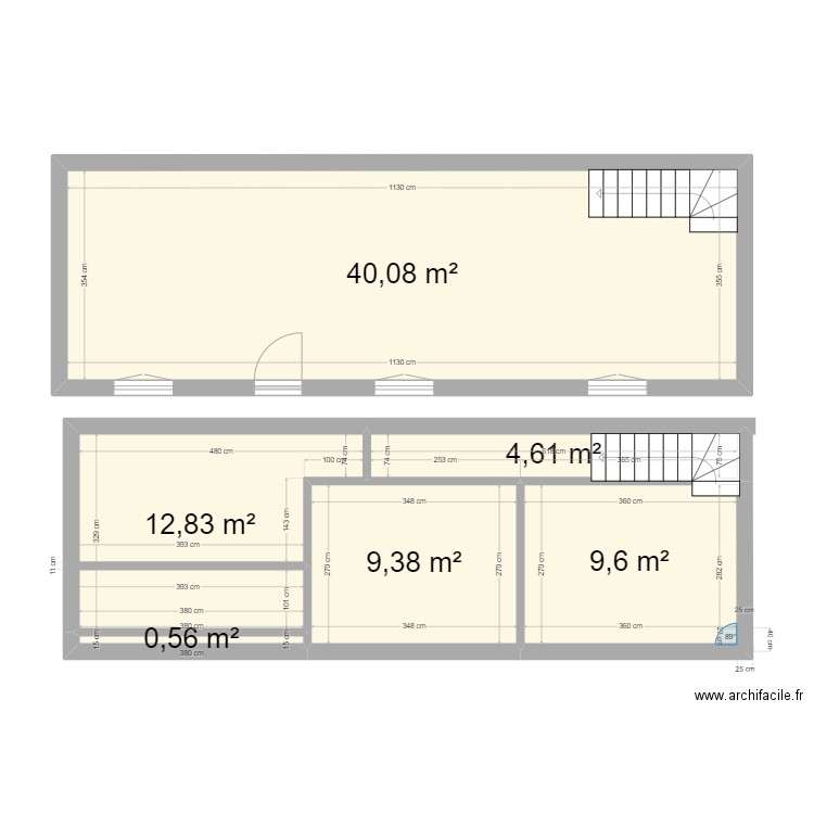 Mamsss. Plan de 6 pièces et 77 m2