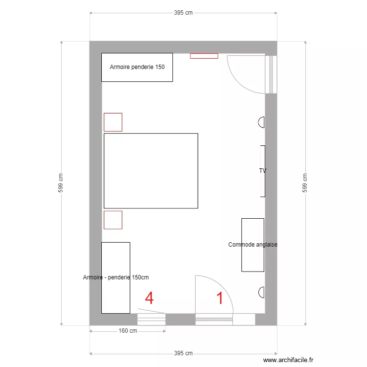 Chambre. Plan de Chambre. Plan de