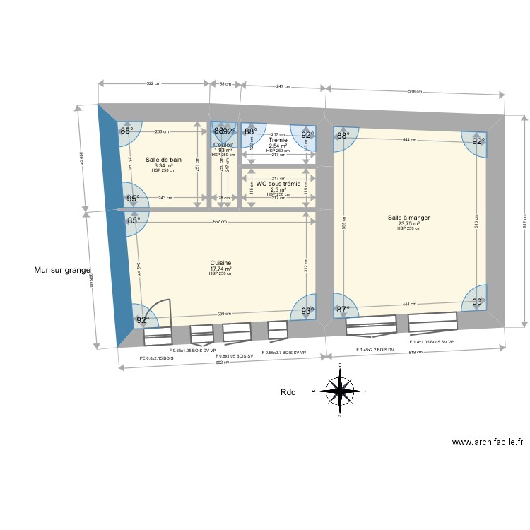 Laurent. Plan de 12 pièces et 173 m2