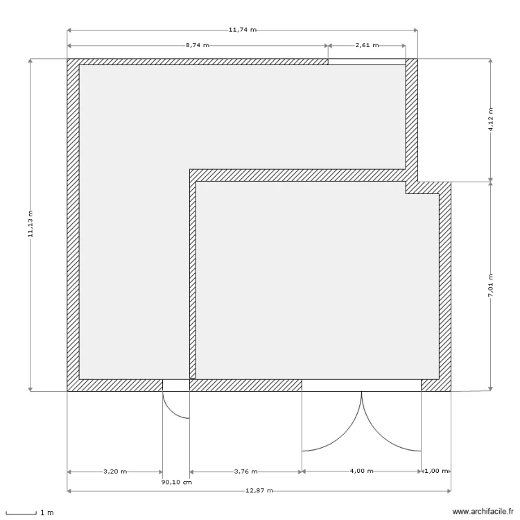 Etat Actuel - Echelle 1/100e. Plan de Etat Actuel - Echelle 1/100e. Plan de