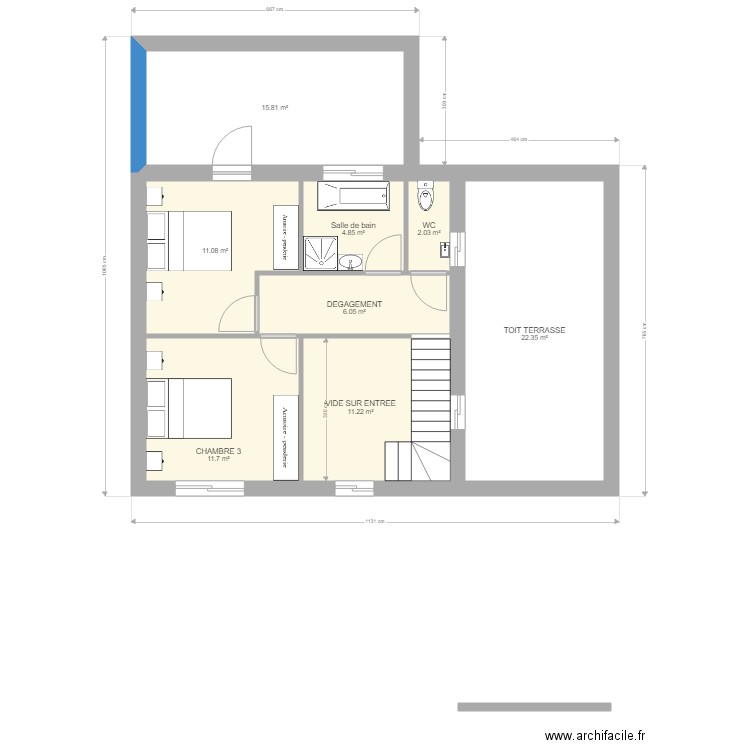 ETAGE PLUI ESSAI. Plan de 0 pièce et 0 m2