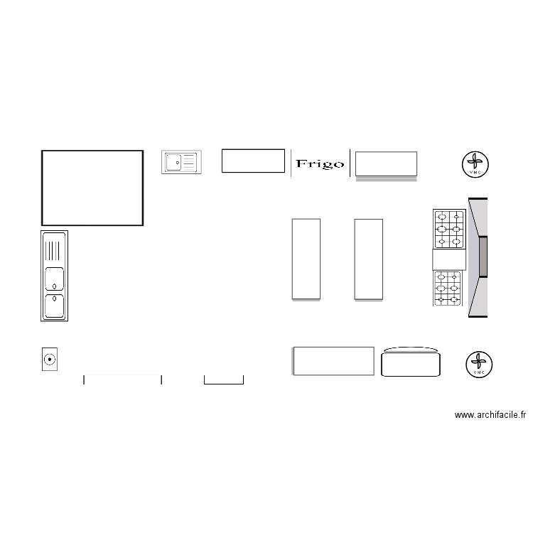 cocina bocana. Plan de 0 pièce et 0 m2