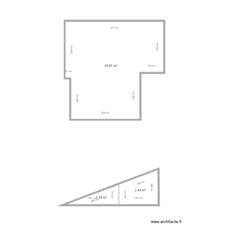 Rouzier plafonds. Plan de 