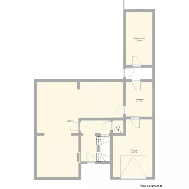 Petit chateau modifi&eacute;. Plan de 