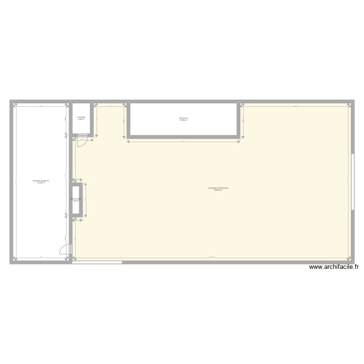 Plan hangar stockage TSM. Plan de 0 pièce et 0 m2