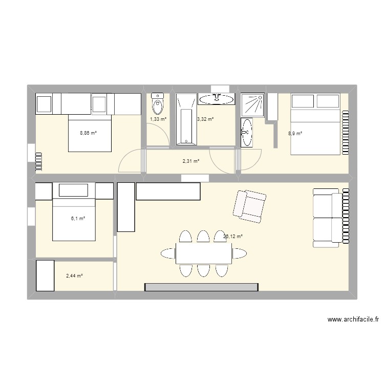 Ninja bis. Plan de 0 pièce et 0 m2