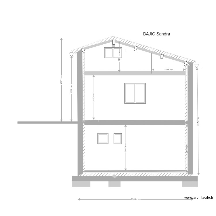 COUPE  A A new. Plan de 0 pièce et 0 m2