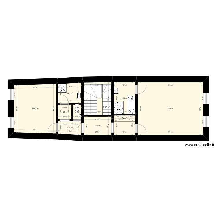 GOURMET R1. Plan de 9 pièces et 78 m2