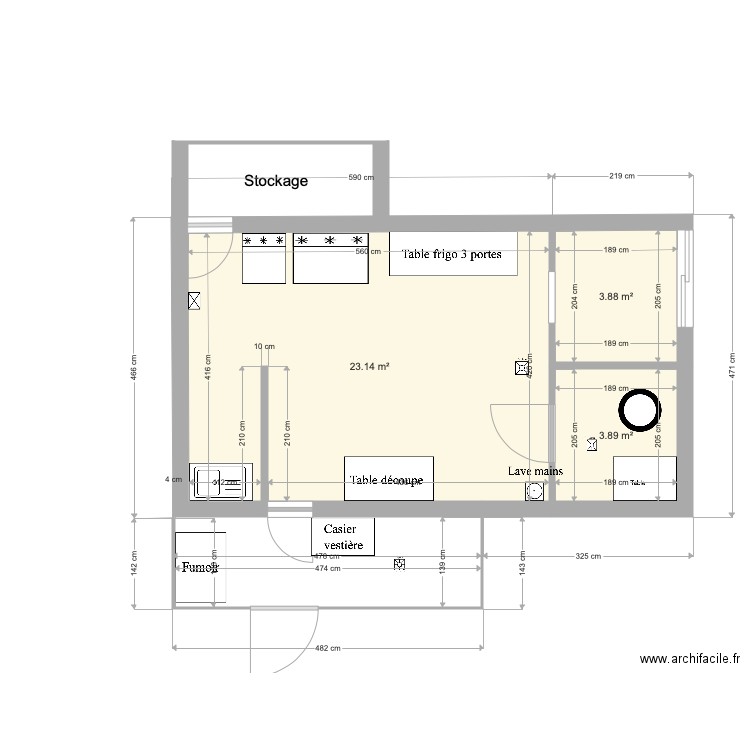 Local St François. Plan de 0 pièce et 0 m2