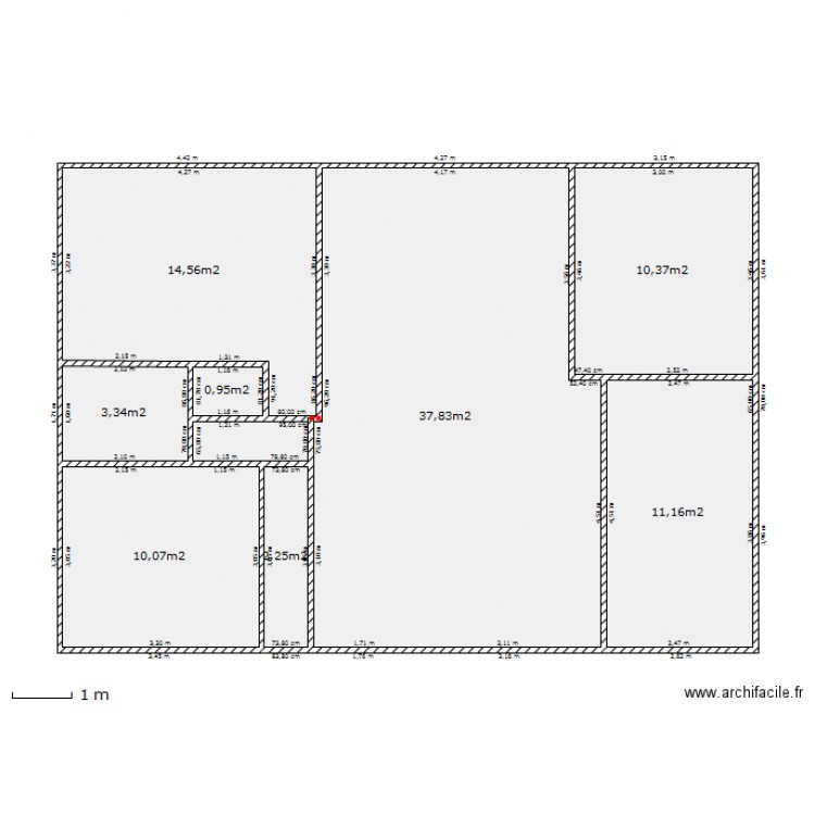 vulaine séjour et ch2 SB CH2 Cuisine essai 2. Plan de 0 pièce et 0 m2