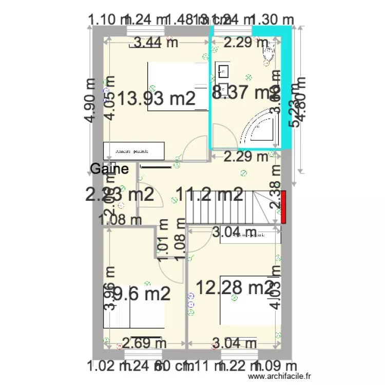 Oznur ETAGE AMENAG&Eacute; 121115. Plan de 