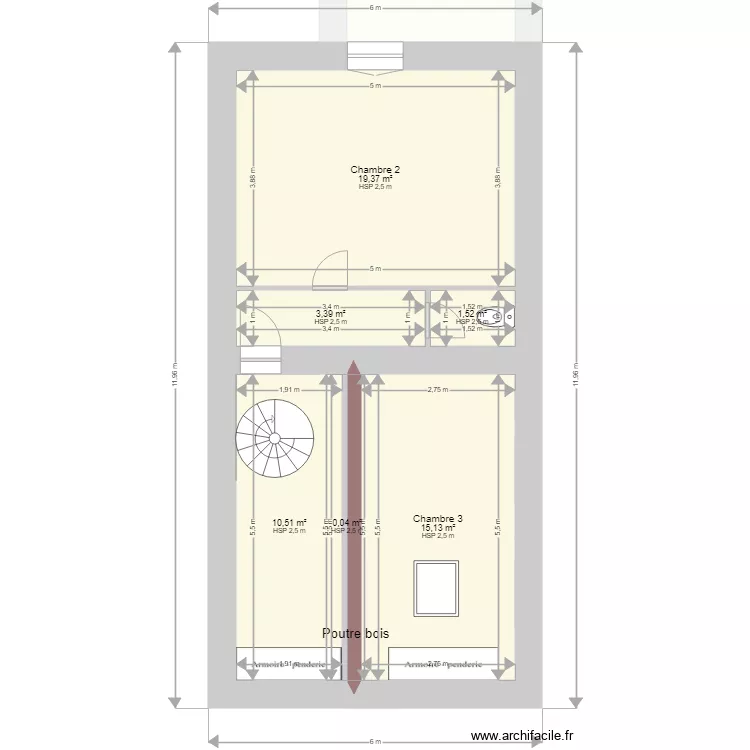 UZESTE ETAGE PROJET COTE MARCELLE. Plan de 