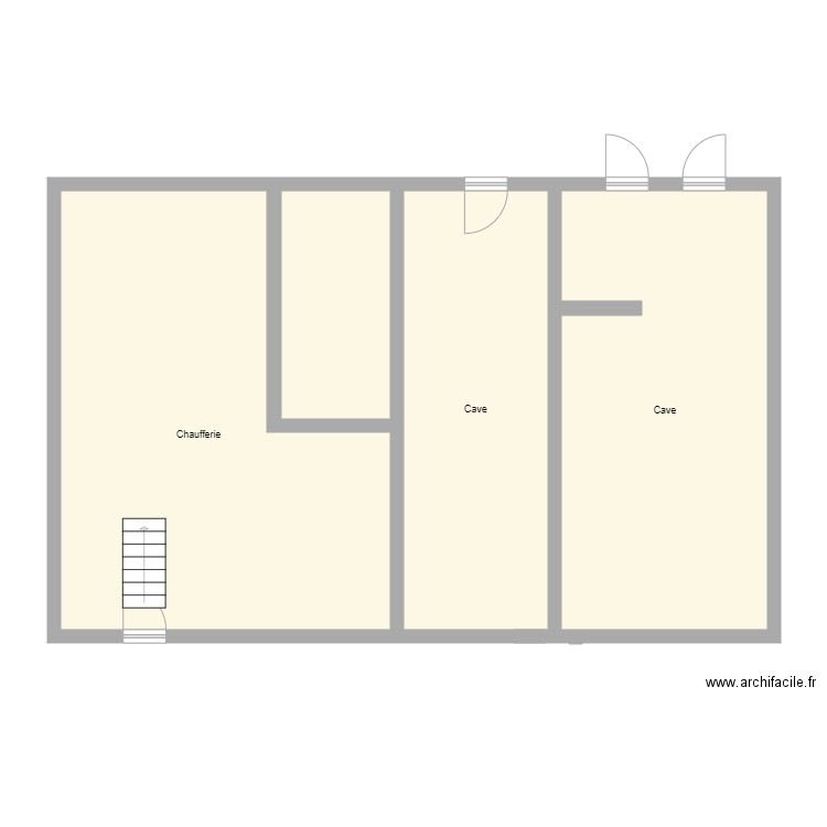 Croquis DELORME  Caves. Plan de 4 pièces et 102 m2