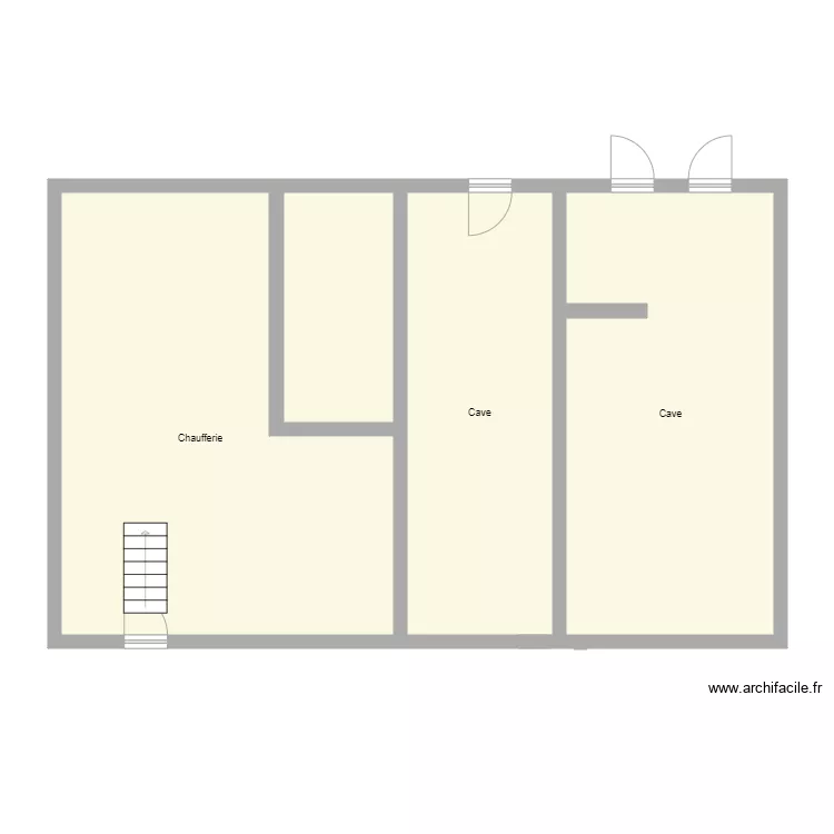Croquis DELORME  Caves. Plan de 