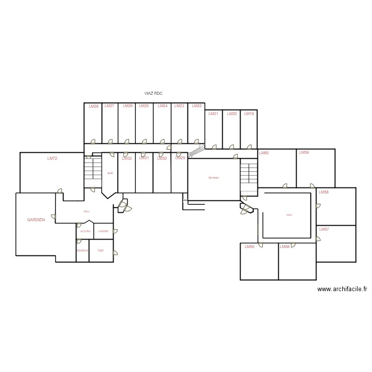 PLAN VIAZ AVEC NUMERO. Plan de 145 pièces et 627 m2