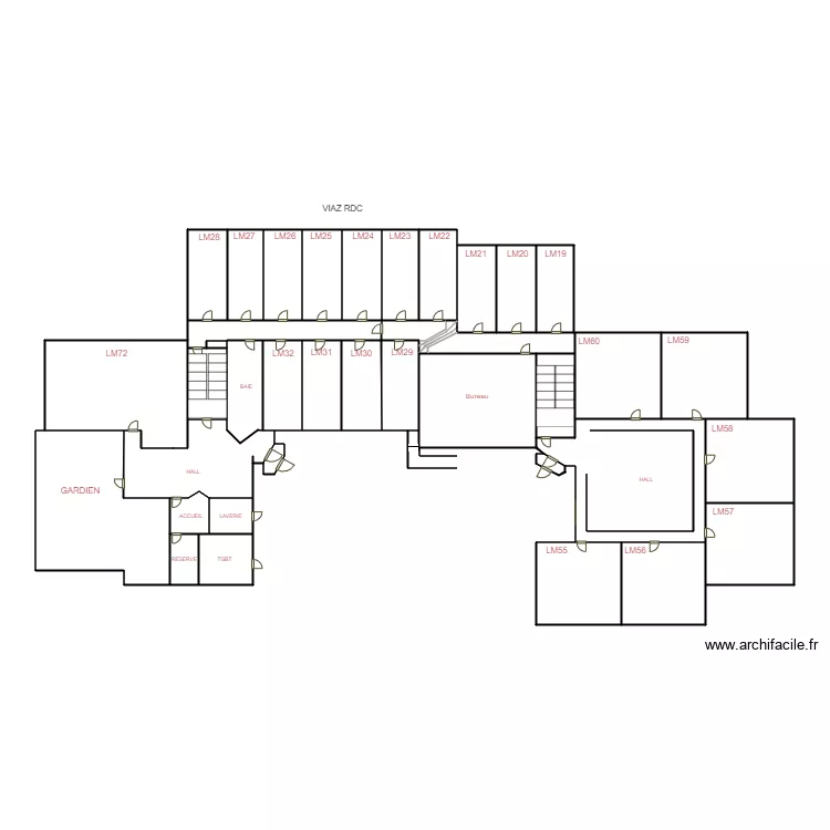 PLAN VIAZ AVEC NUMERO. Plan de 