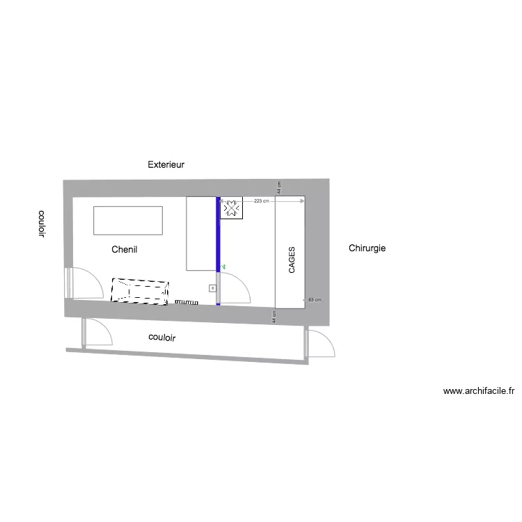 SALLE DE RADIO plan nu. Plan de 