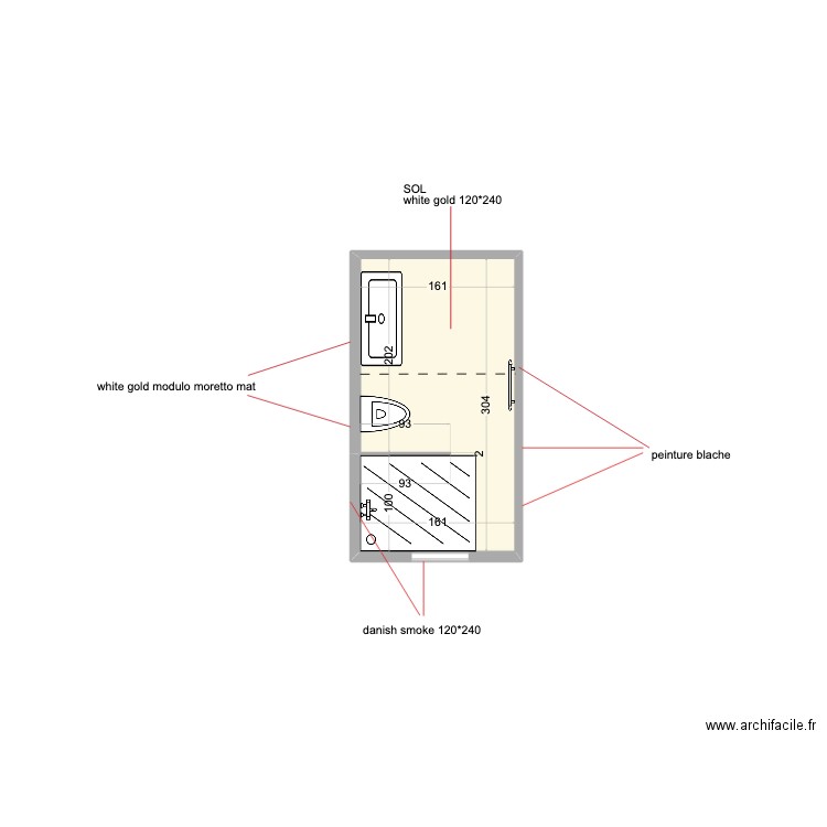 SDB détails 2.3. Plan de 0 pièce et 0 m2