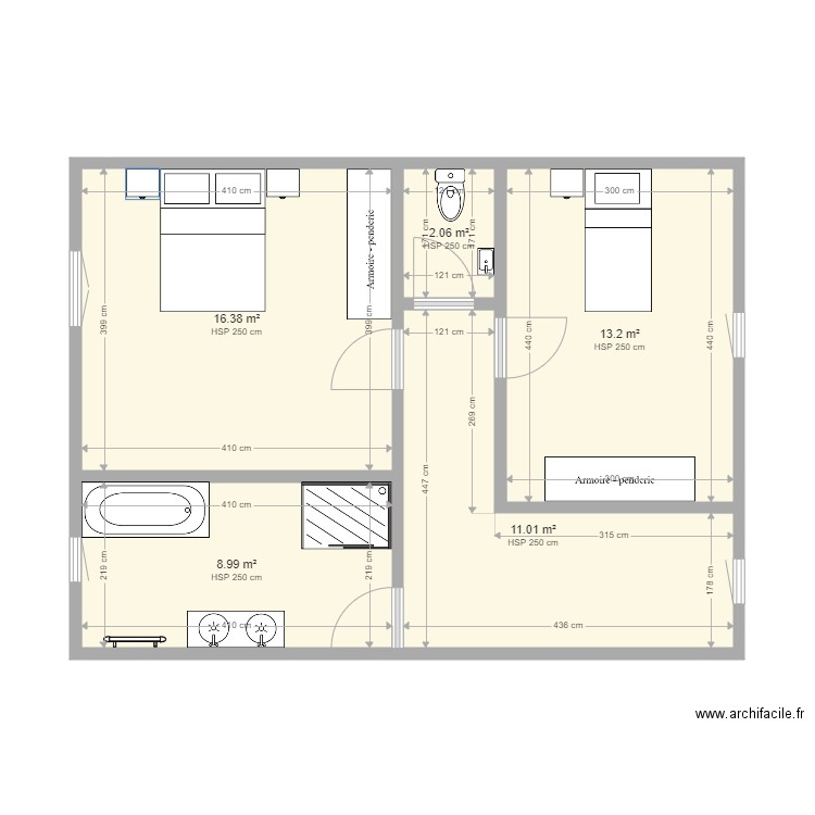 tortora sabrina etage après. Plan de 0 pièce et 0 m2