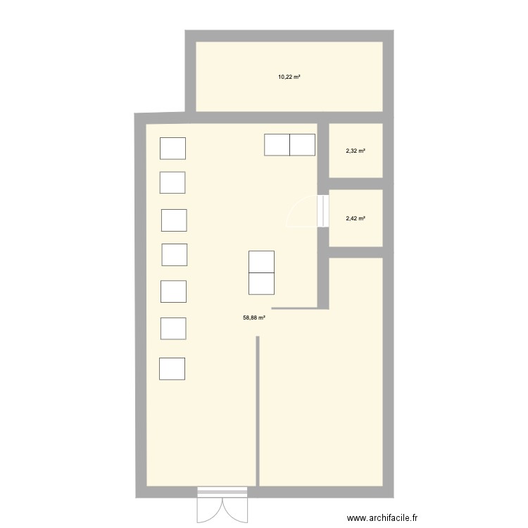 Restaurant PMR. Plan de 0 pièce et 0 m2