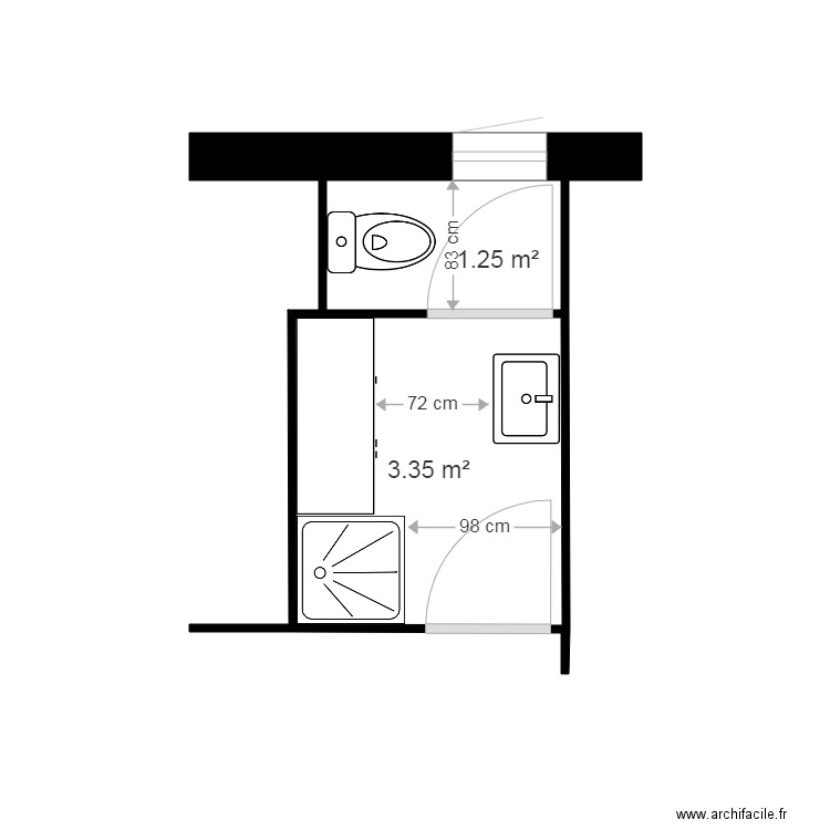 PLAN SDB CHOMAT. Plan de 0 pièce et 0 m2