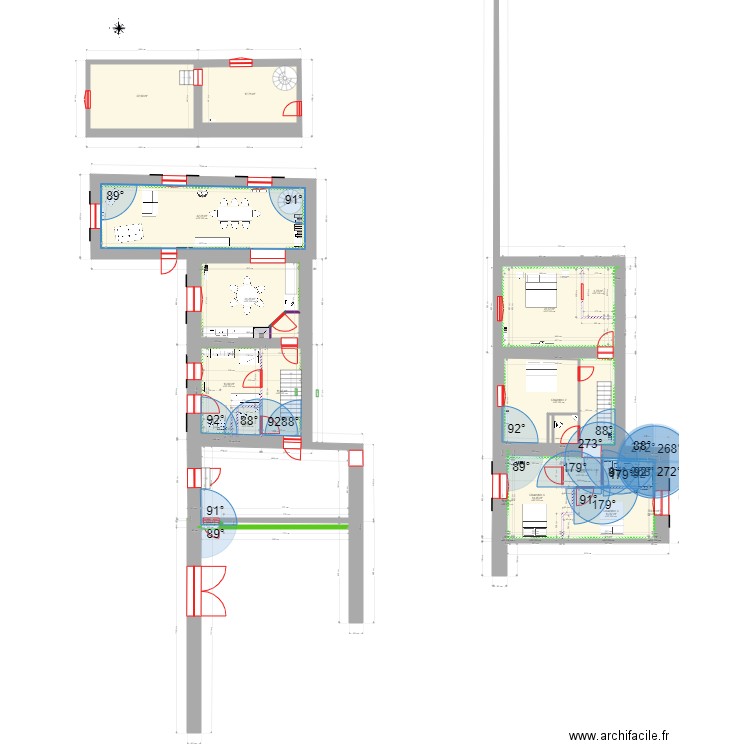 MAISON RANCHAL PLAN AVEC ETAGE 4 CH ET SDB +CHAUFFAGE. Plan de 22 pièces et 228 m2