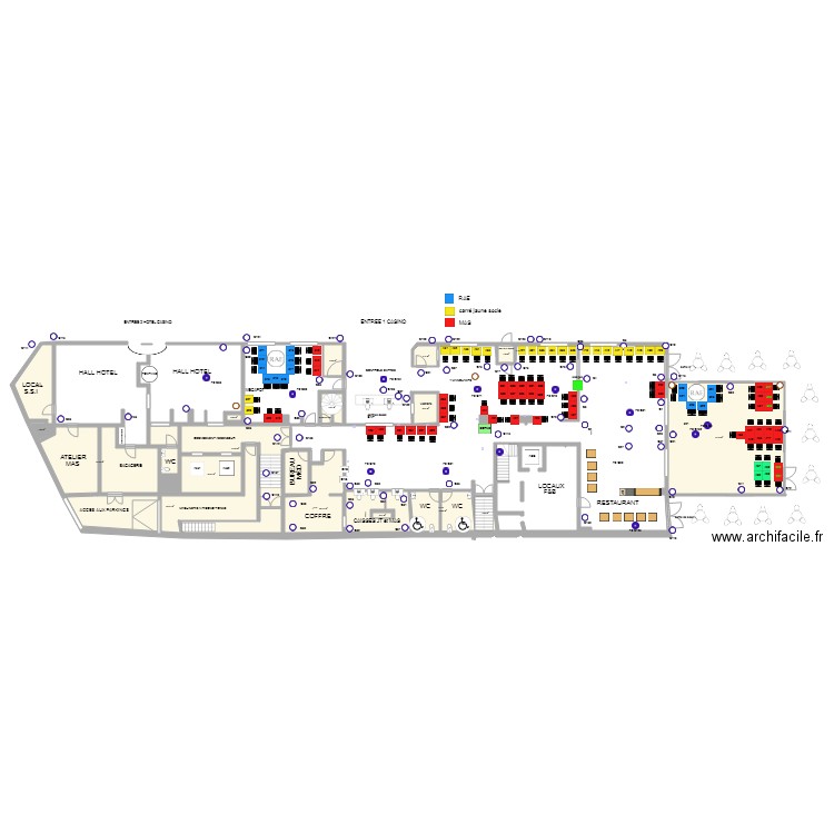 Plan de salle RDC au 01 Juillet 2019. Plan de 0 pièce et 0 m2