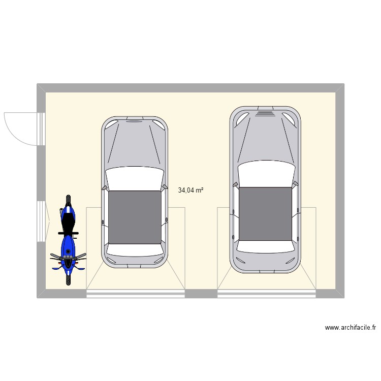 PLAN PERSO GARAGE. Plan de 1 pièce et 34 m2