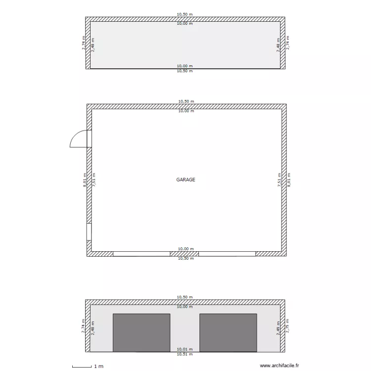 garage. Plan de garage. Plan de