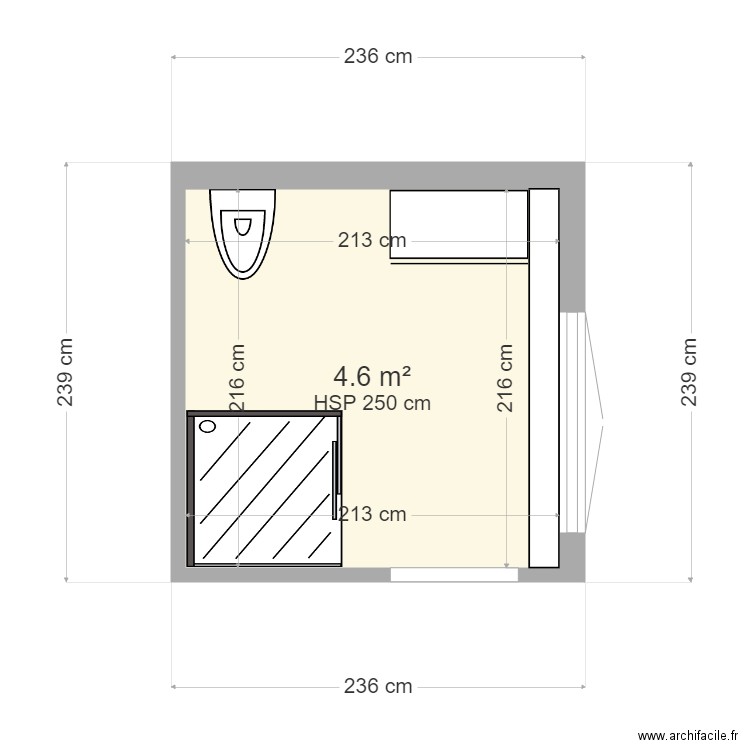 Sdb étage. Plan de 0 pièce et 0 m2