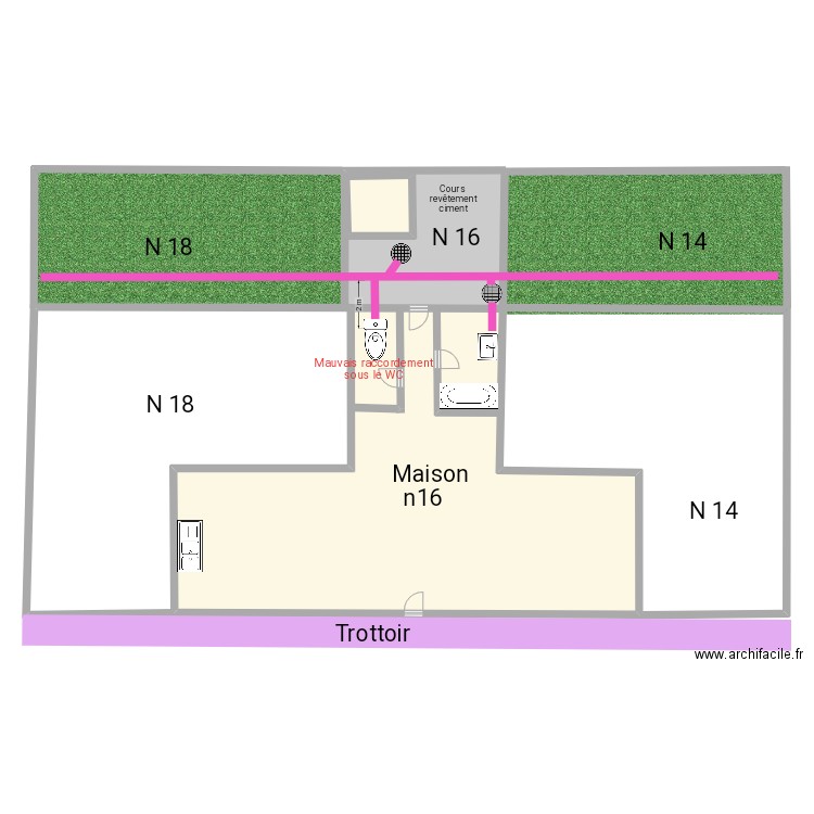 N16. Plan de 2 pièces et 163 m2