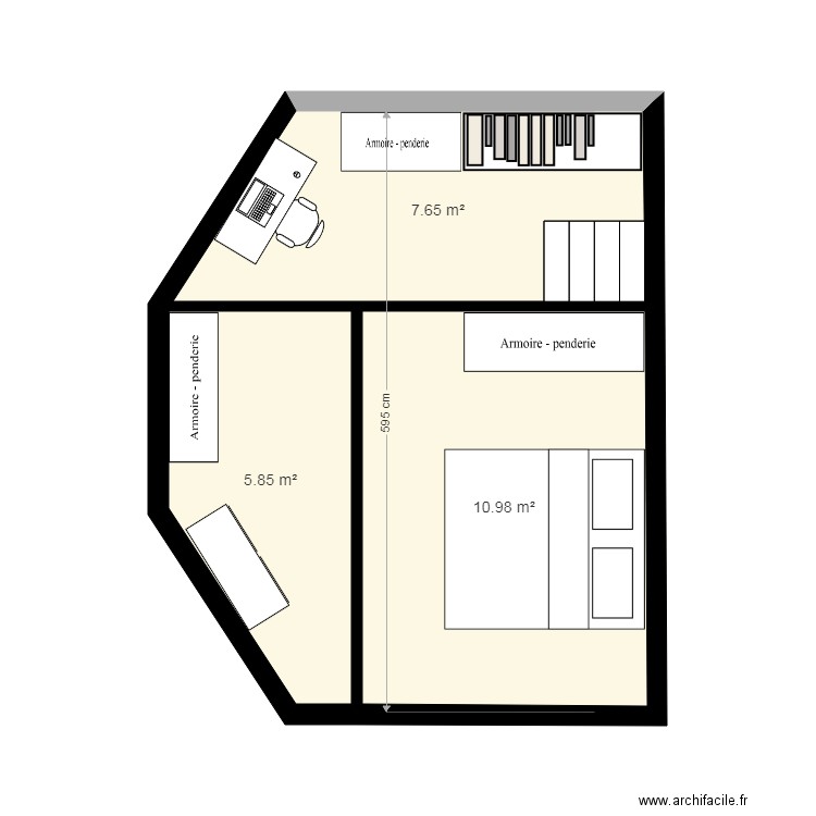 Extenstion étage POTA Version 2 Angles non droit. Plan de 0 pièce et 0 m2