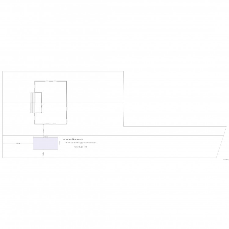 implantation abri piscine. Plan de 0 pièce et 0 m2