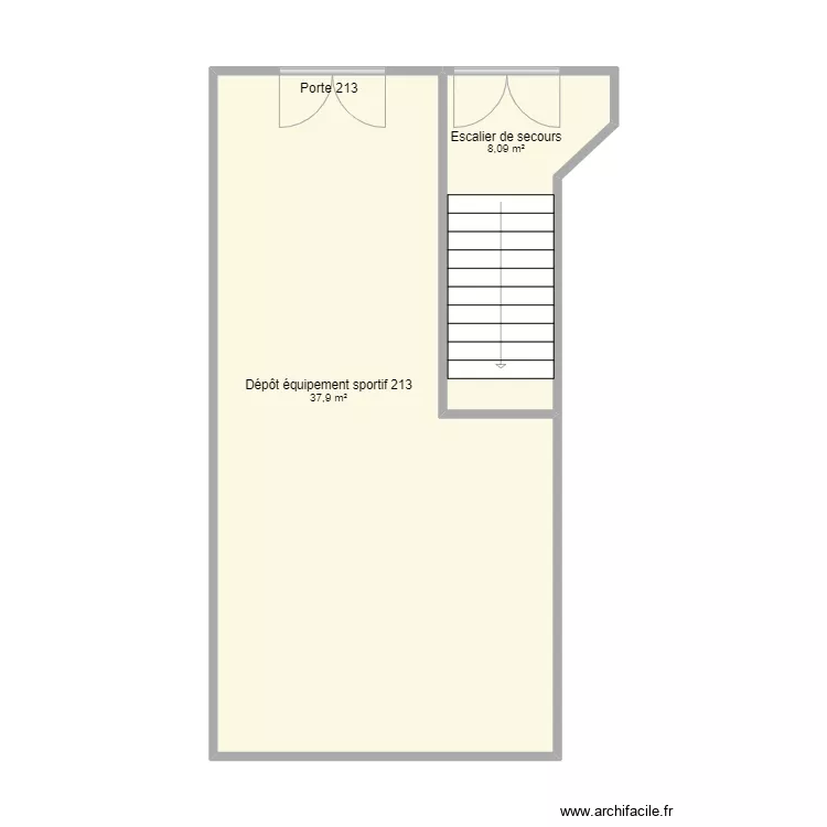 d&eacute;pot &eacute;quipement sportif 213 g gym. Plan de 