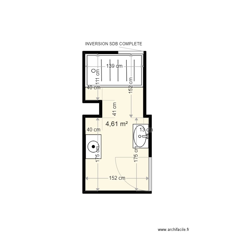 LIENNARD CLAUDE . Plan de 1 pièce et 5 m2