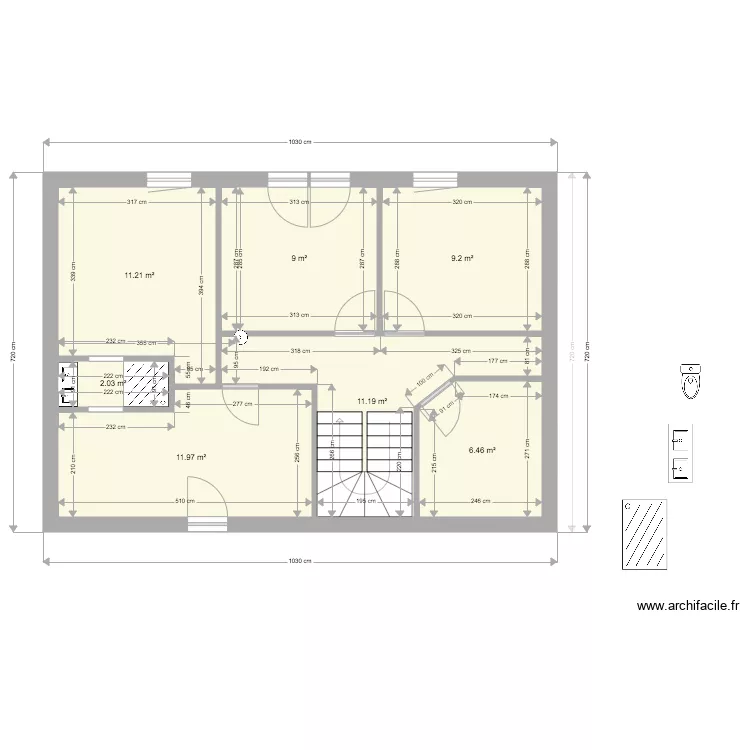 CHALET V2 alain. Plan de 