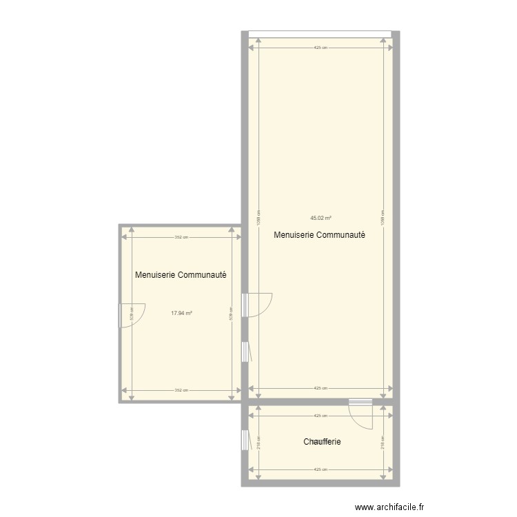 PH 2 10 Menuiserie Chaufferie. Plan de 0 pièce et 0 m2