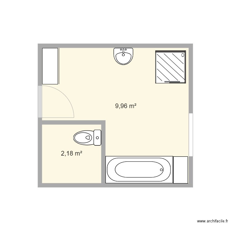 Francois SDB existant. Plan de 0 pièce et 0 m2