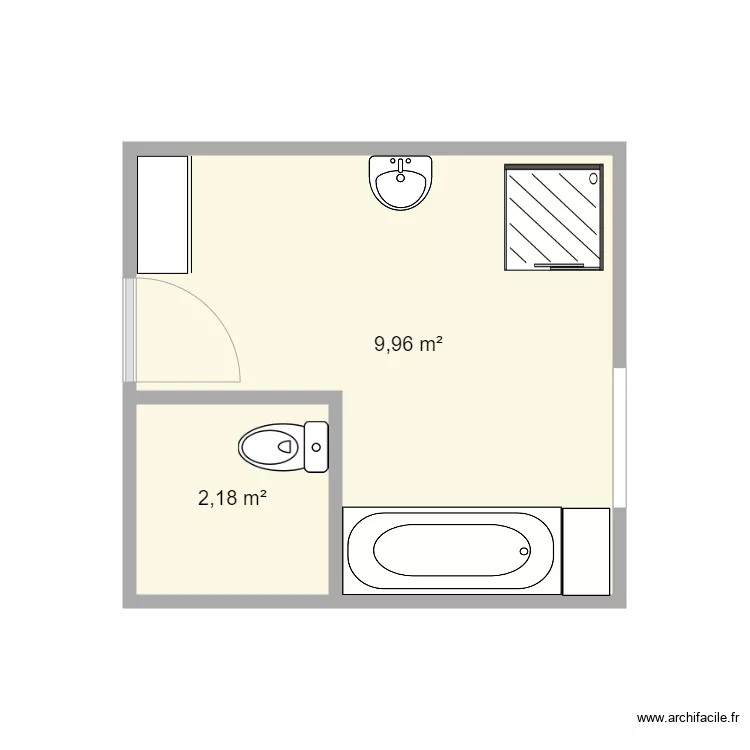 Francois SDB existant. Plan de 